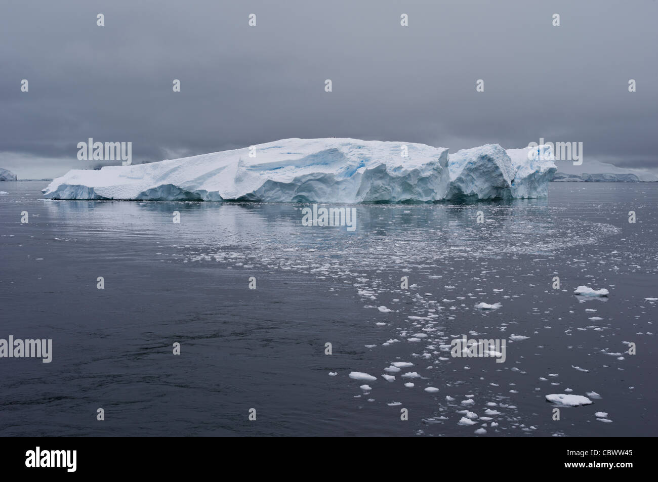 ICEBERG WILHELMINA BAY ANTARTIDE Foto Stock