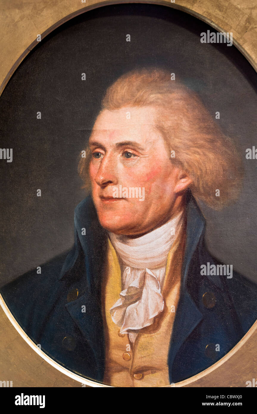 THOMAS JEFFERSON Portrait Gallery seconda banca DEGLI STATI UNITI Foto Stock
