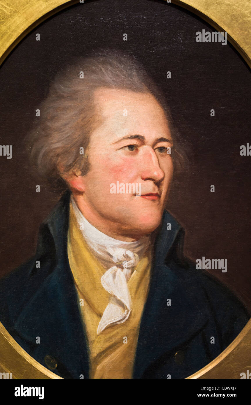 ALEXANDER HAMILTON Portrait Gallery seconda banca DEGLI STATI UNITI di Filadelfia in Pennsylvania Foto Stock