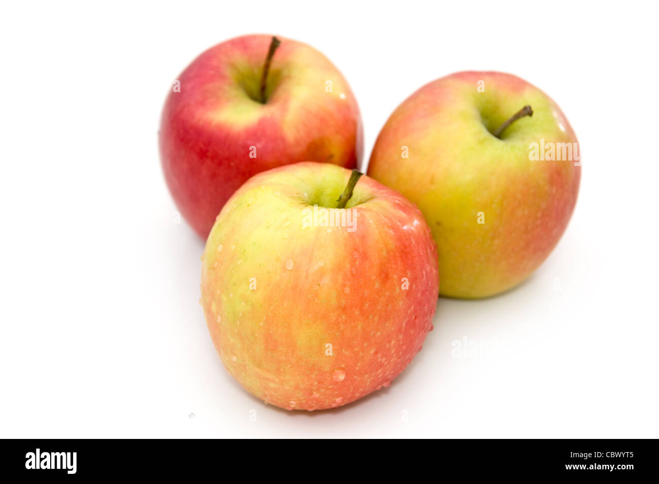 Il rosso e il verde mele isolato Foto Stock