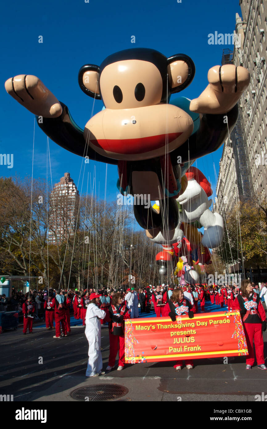 Julius gigante palloncino in Maycy's 2011 Giornata del Ringraziamento Parade Foto Stock
