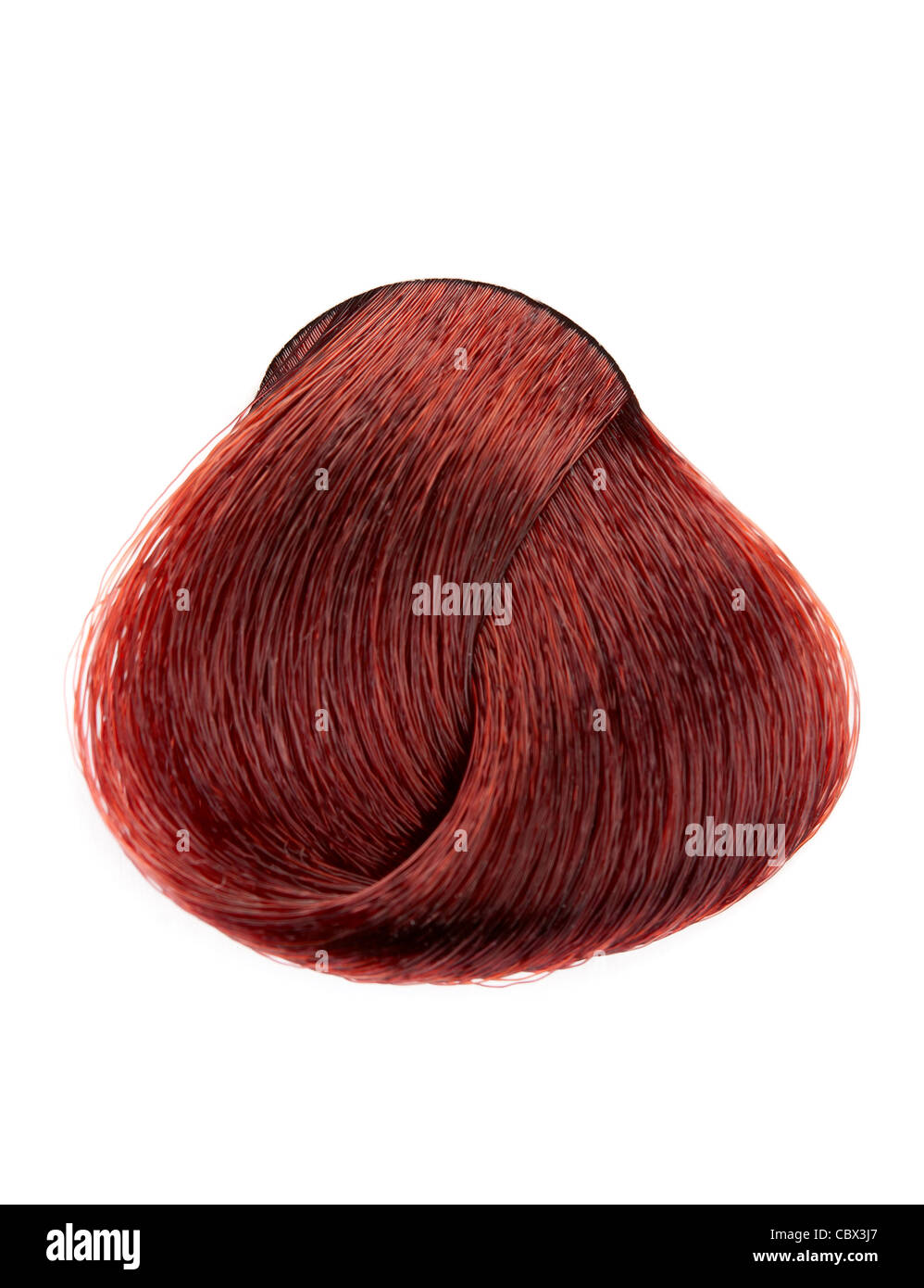Una ciocca di capelli isolati su sfondo bianco Foto Stock