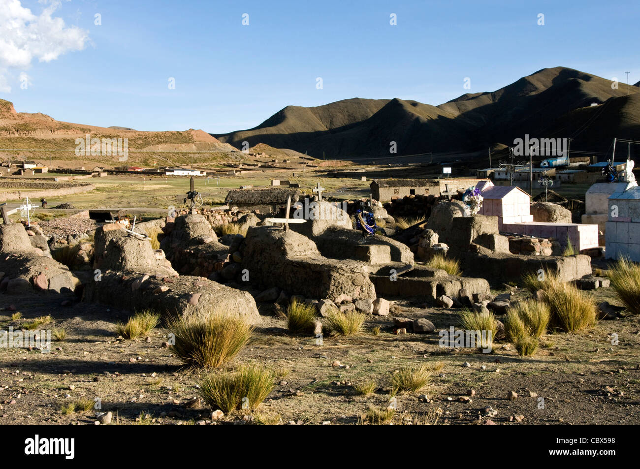 Bolivia. Oruro dipartimento. Città Huaylluma. Foto Stock