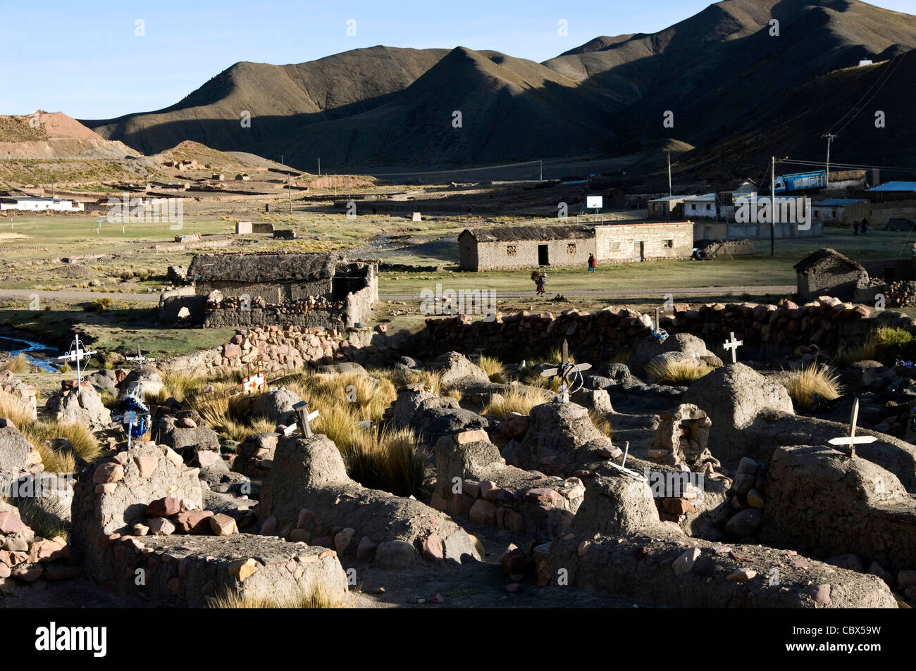 Bolivia. Oruro dipartimento. Città Huaylluma. Foto Stock