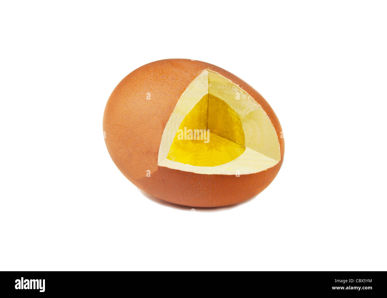 Foto di uova in un taglio un isometry 3D Foto Stock