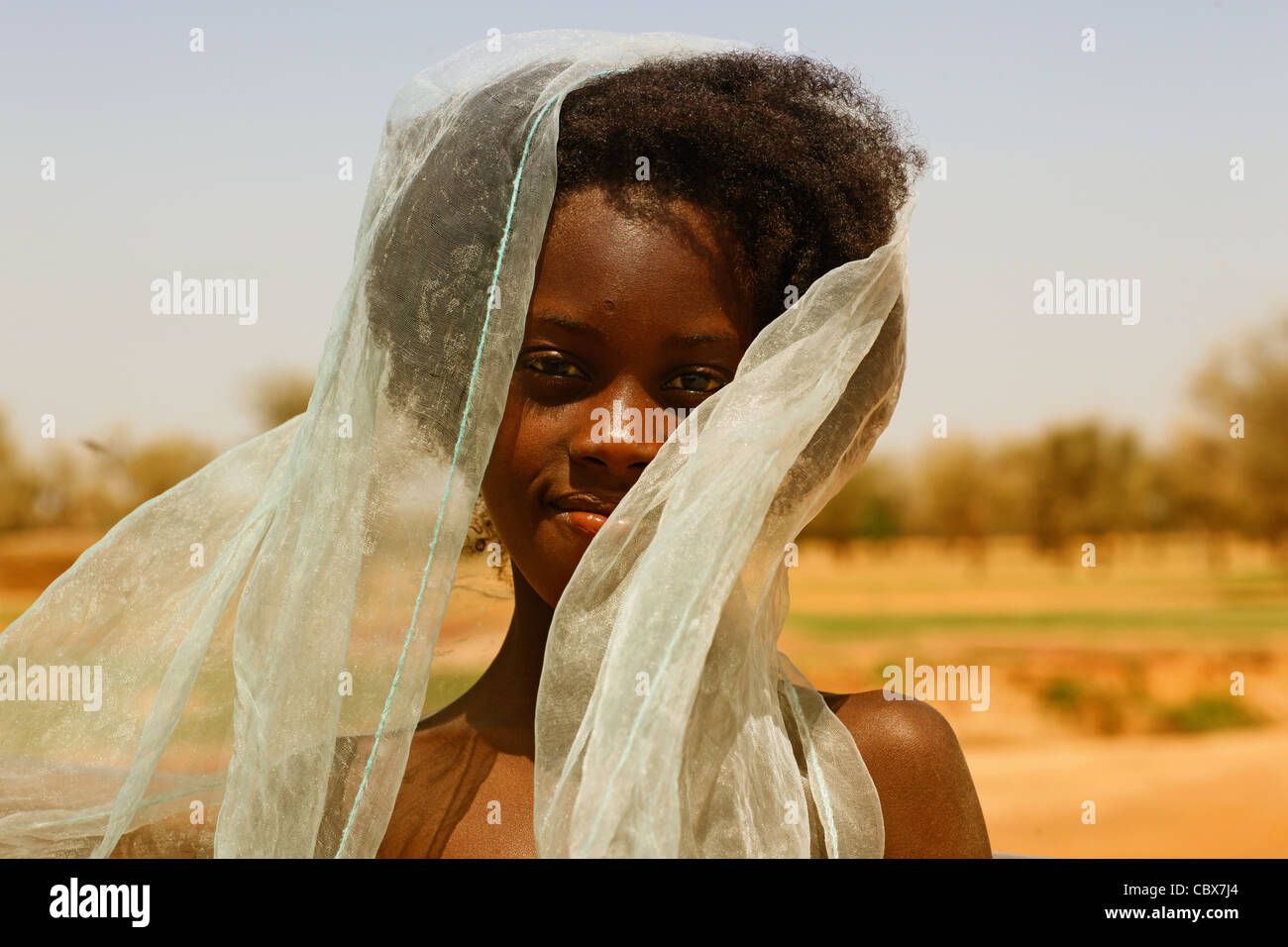 Ragazza in Mali, Africa Foto Stock