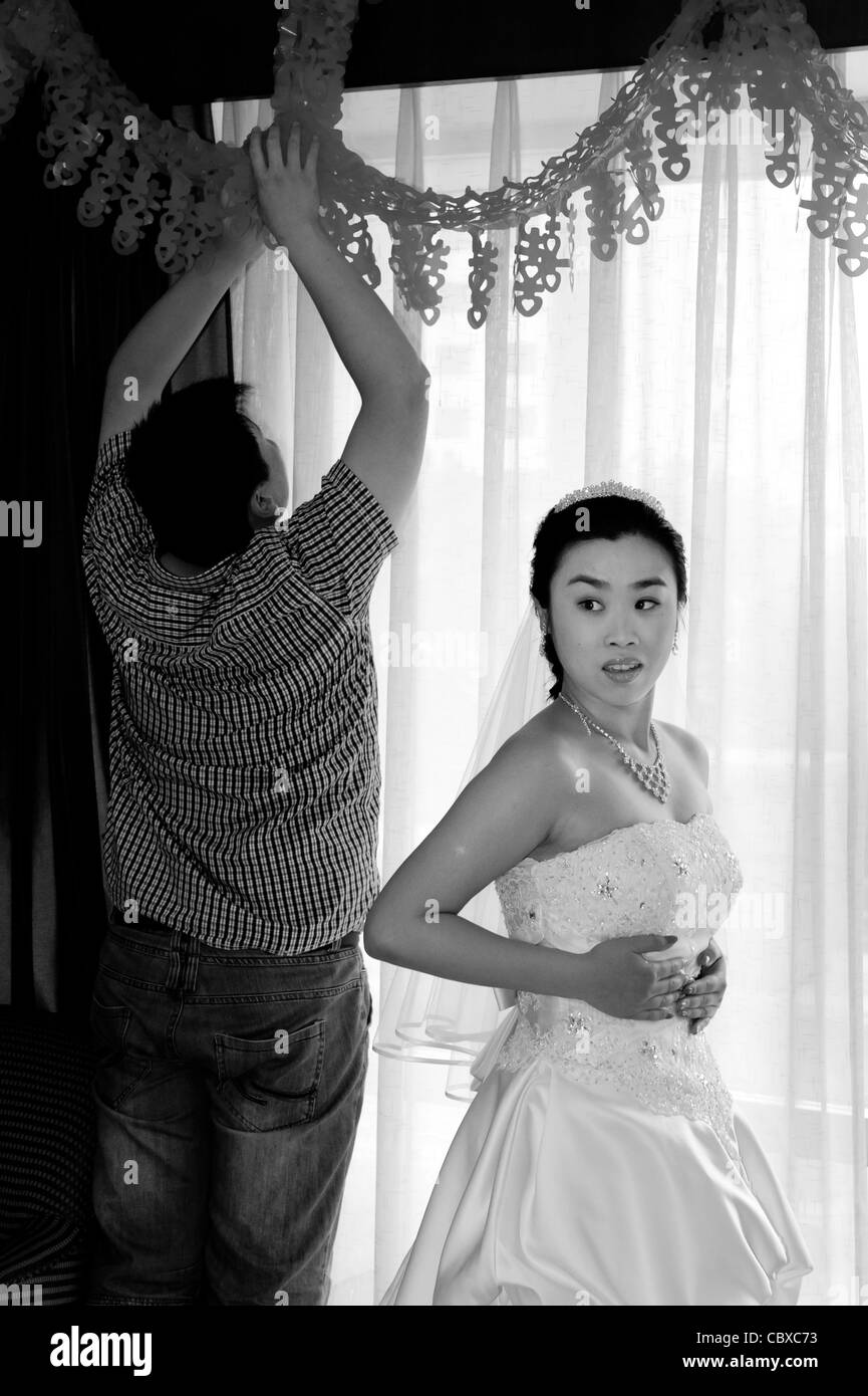 Il matrimonio di Li Ang e Guo Lina Foto Stock