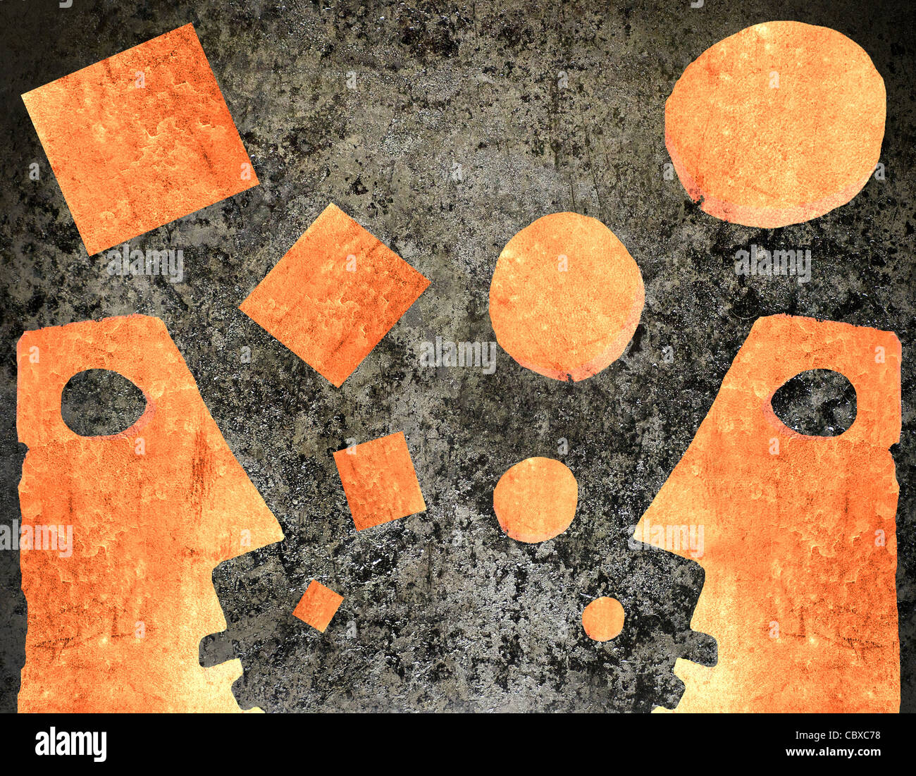 Due persone che parlano lingue diverse Foto Stock