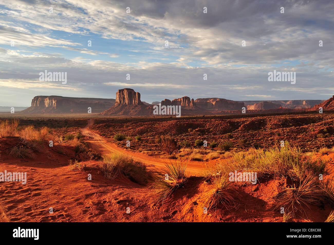 Alba nella Monument Valley Foto Stock
