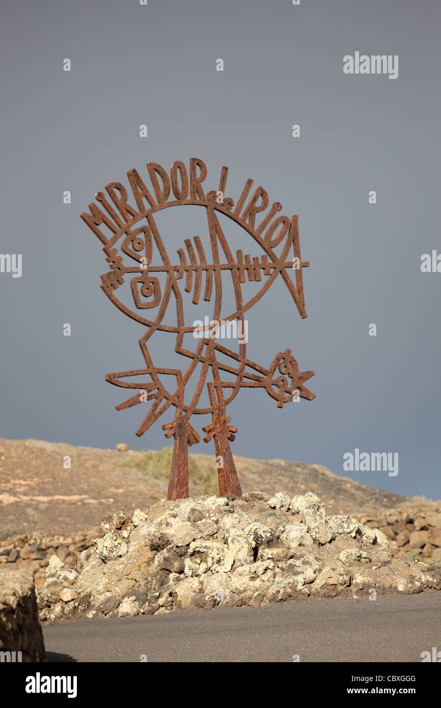 Mirador del Rio sull isola Canarie Lanzarote, Spagna Foto Stock