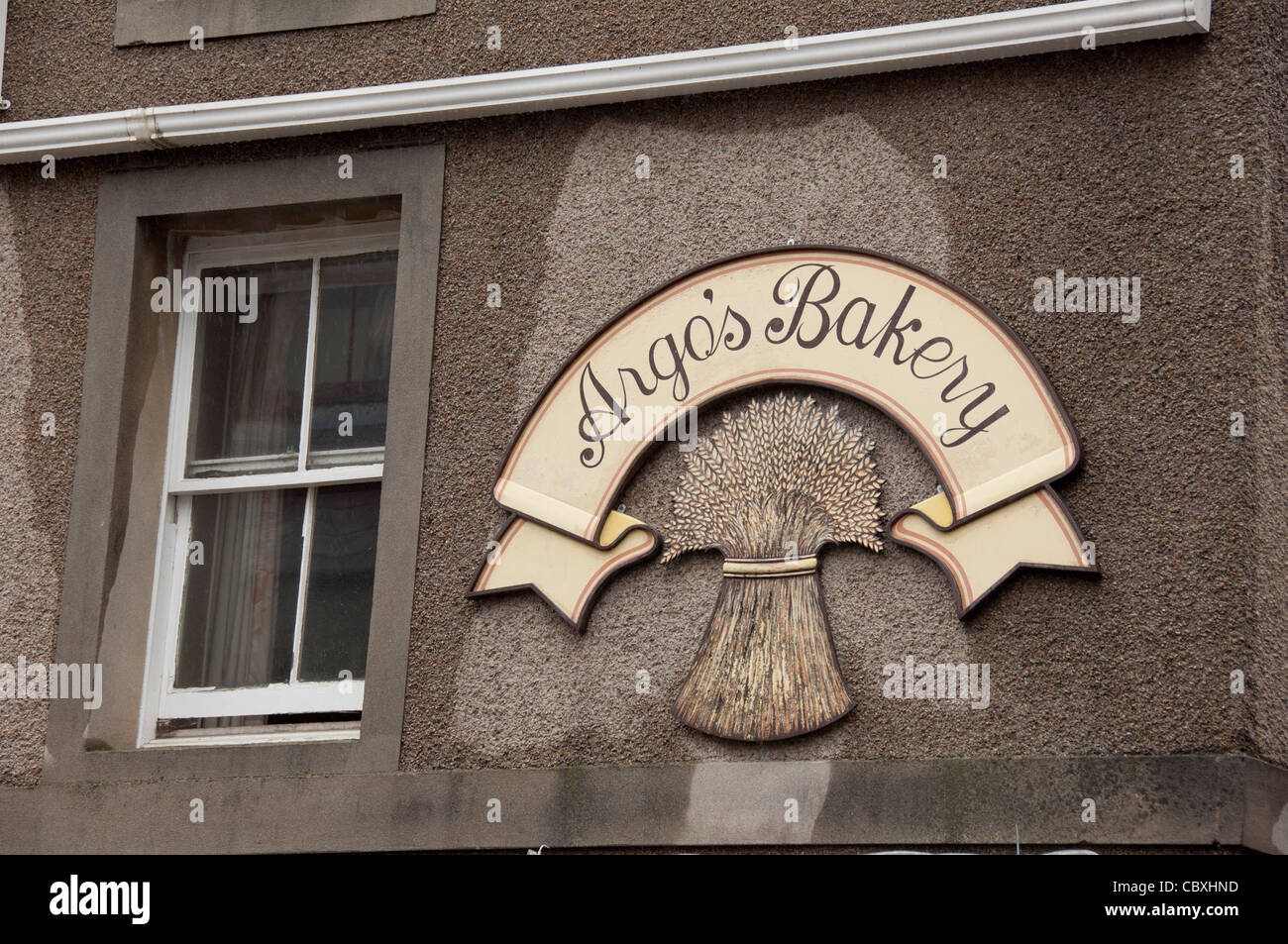 La Scozia, isole Orcadi, continentale. La città capitale di stromness. argo's Bakery. Foto Stock