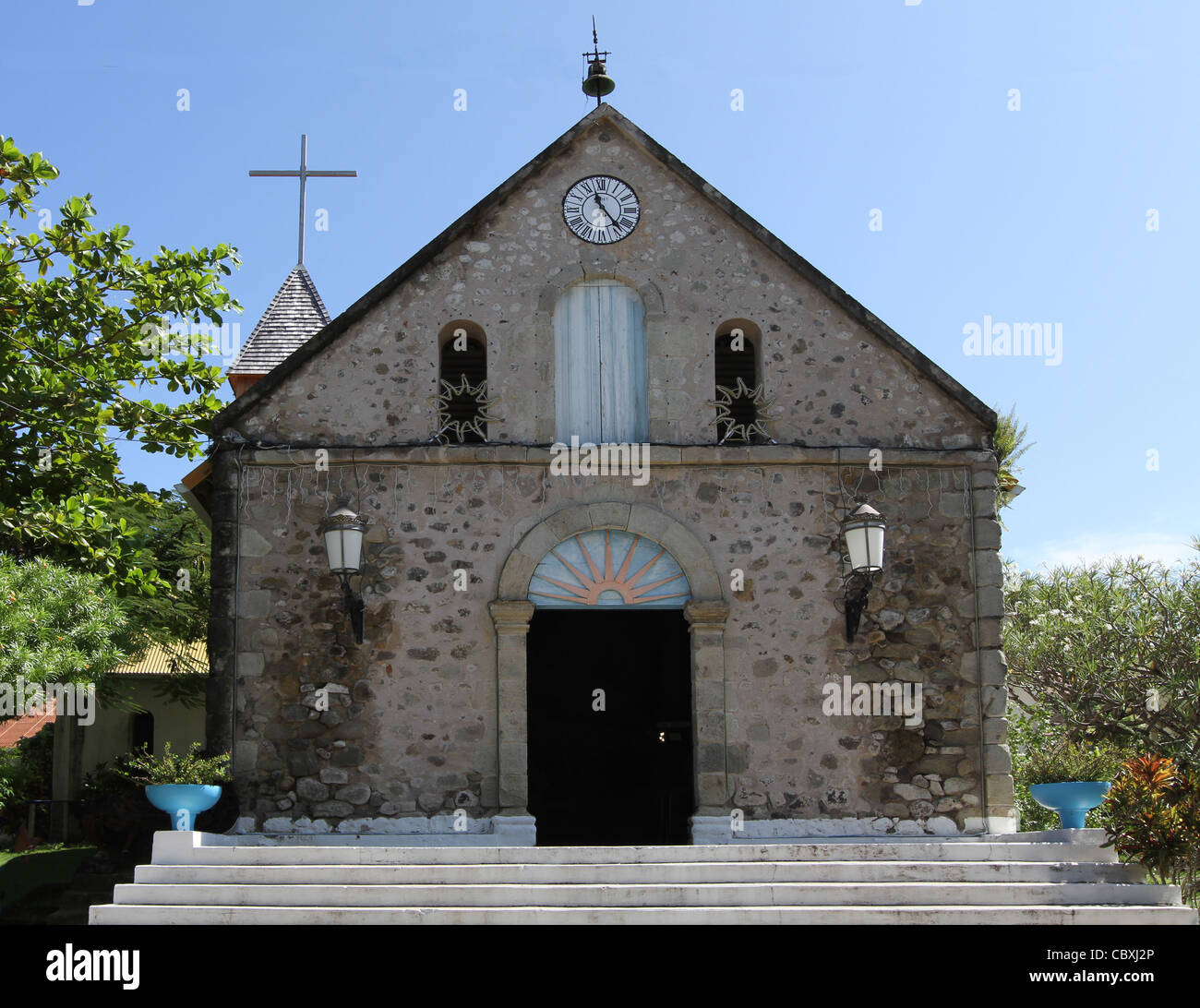 Notre Dame de l'Assomption RC chiesa in rue Jean Calot in Fond du Curé, di Terre-de-Haut isola.- in Isles Des Saintes Foto Stock