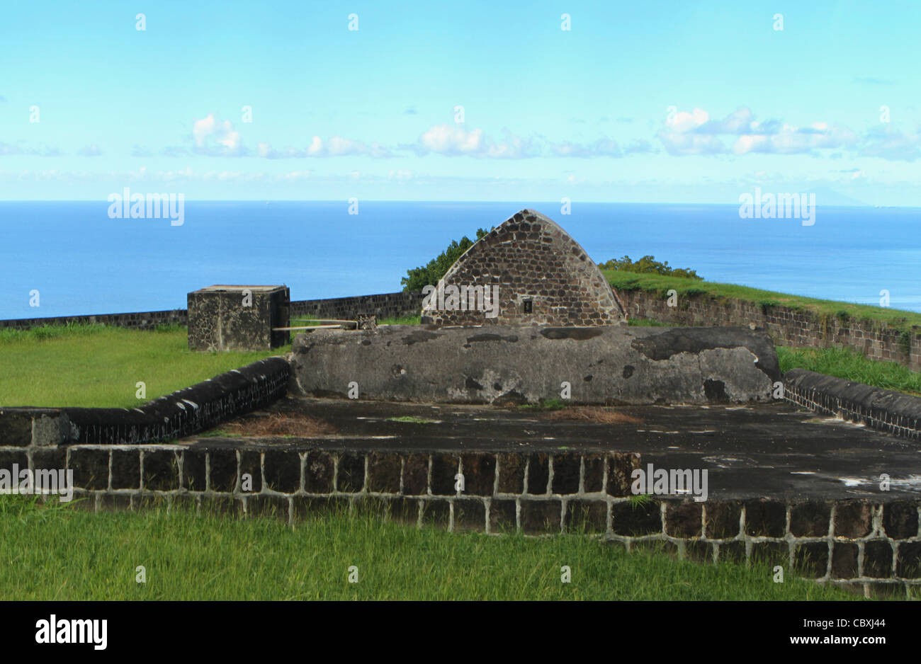 Magazine Parco Nazionale di Brimstone Hill Fortress St Kitts Caraibi orientali Foto Stock