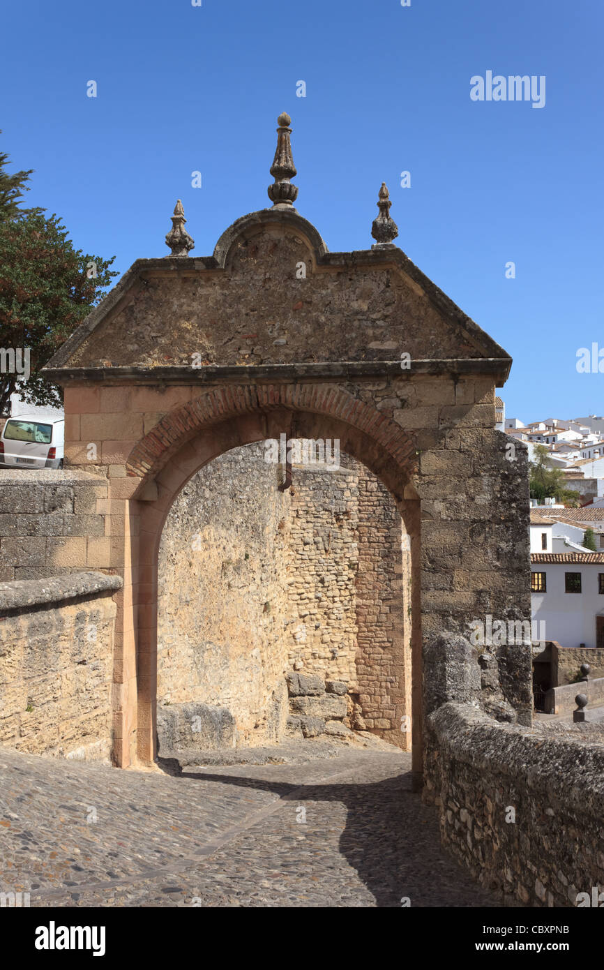 Arco della città di Ronda (Spagna) Foto Stock