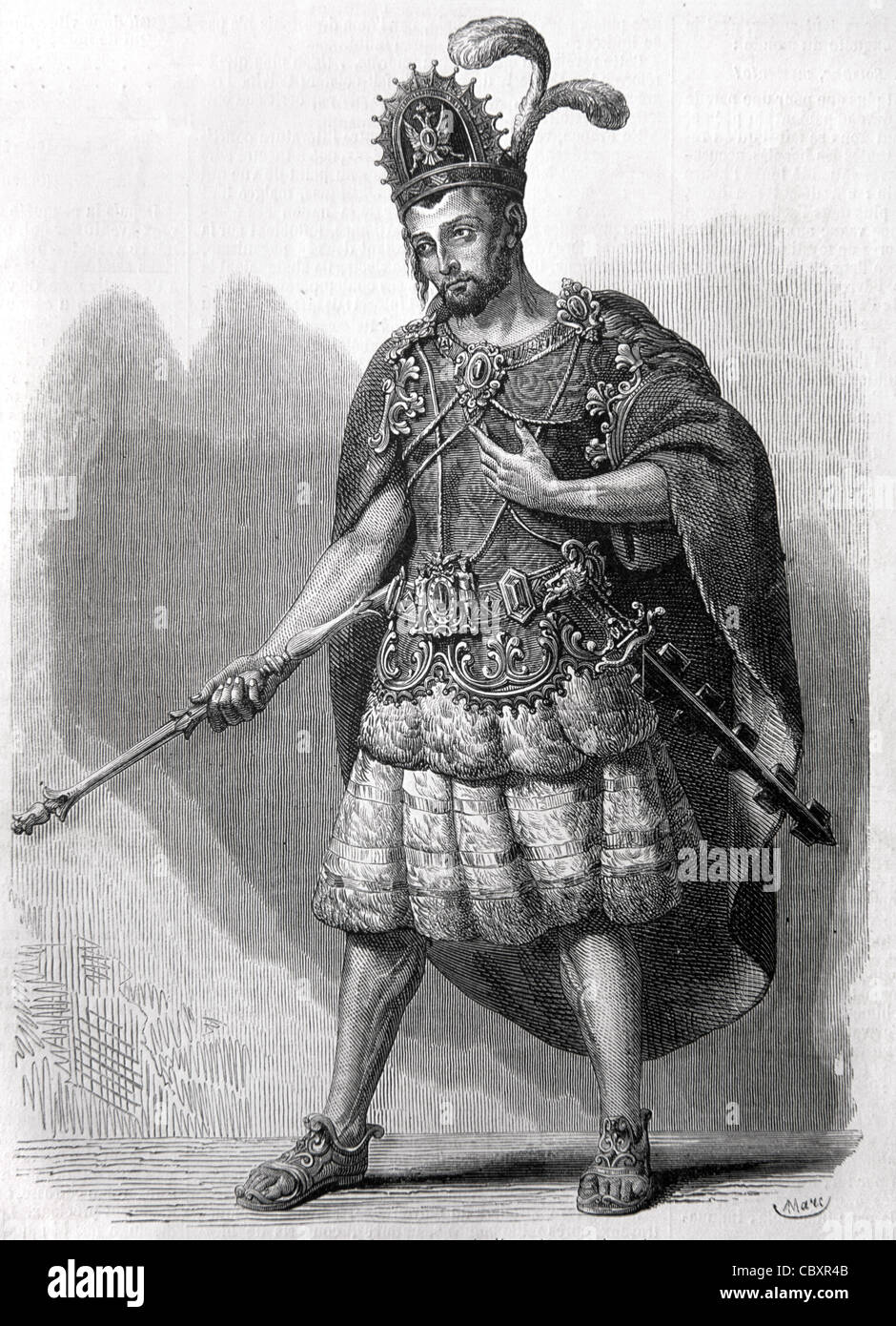 Azteco imperatore del messico montezuma ii immagini e fotografie stock