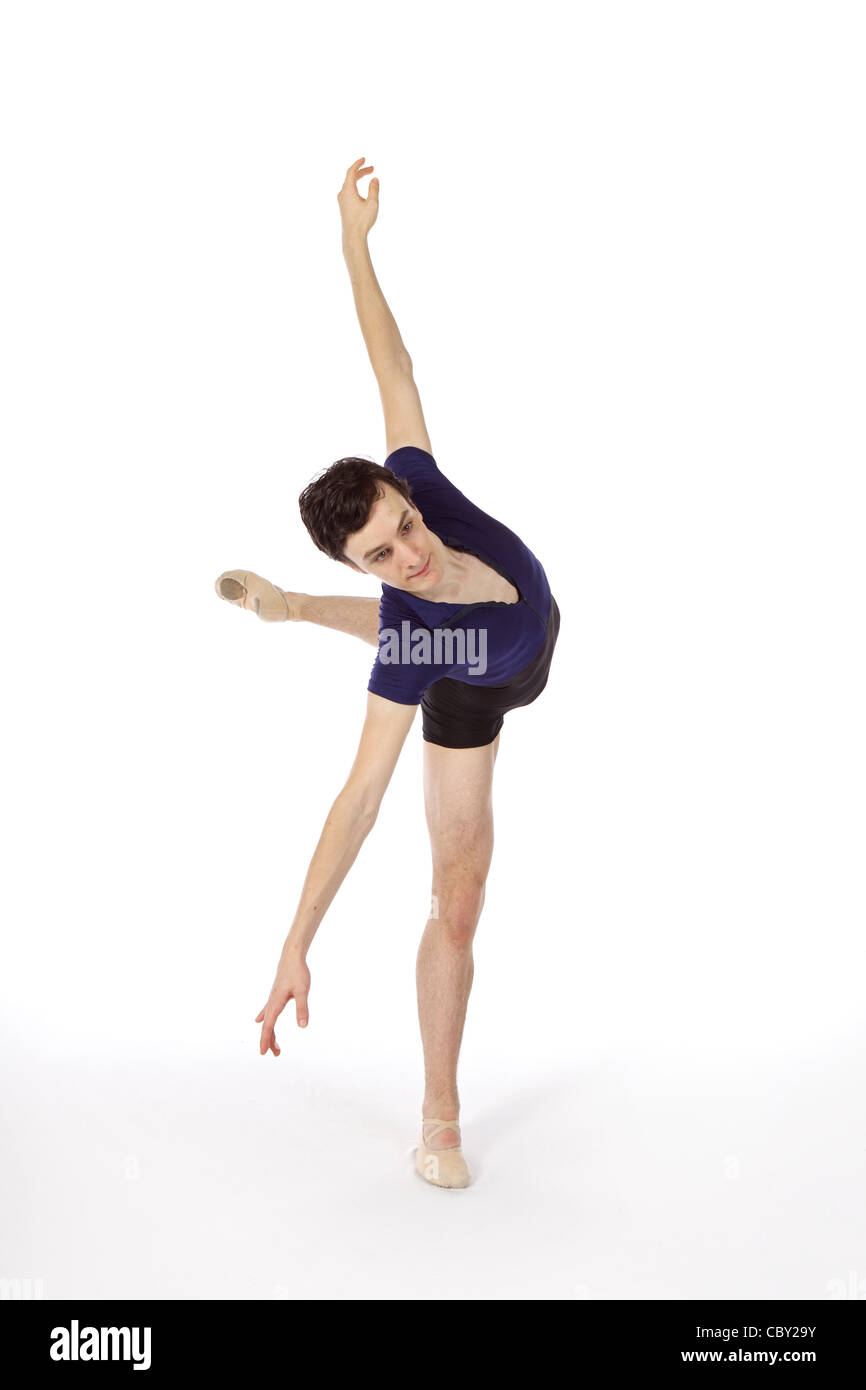 Flessibile ballerino maschio Foto Stock