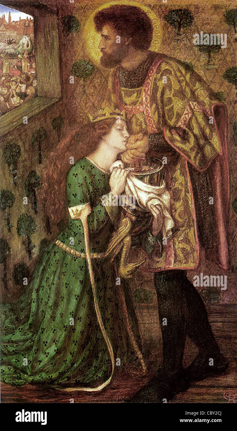 Dante Gabriel Rossetti di San Giorgio e la principessa Sabra Foto Stock