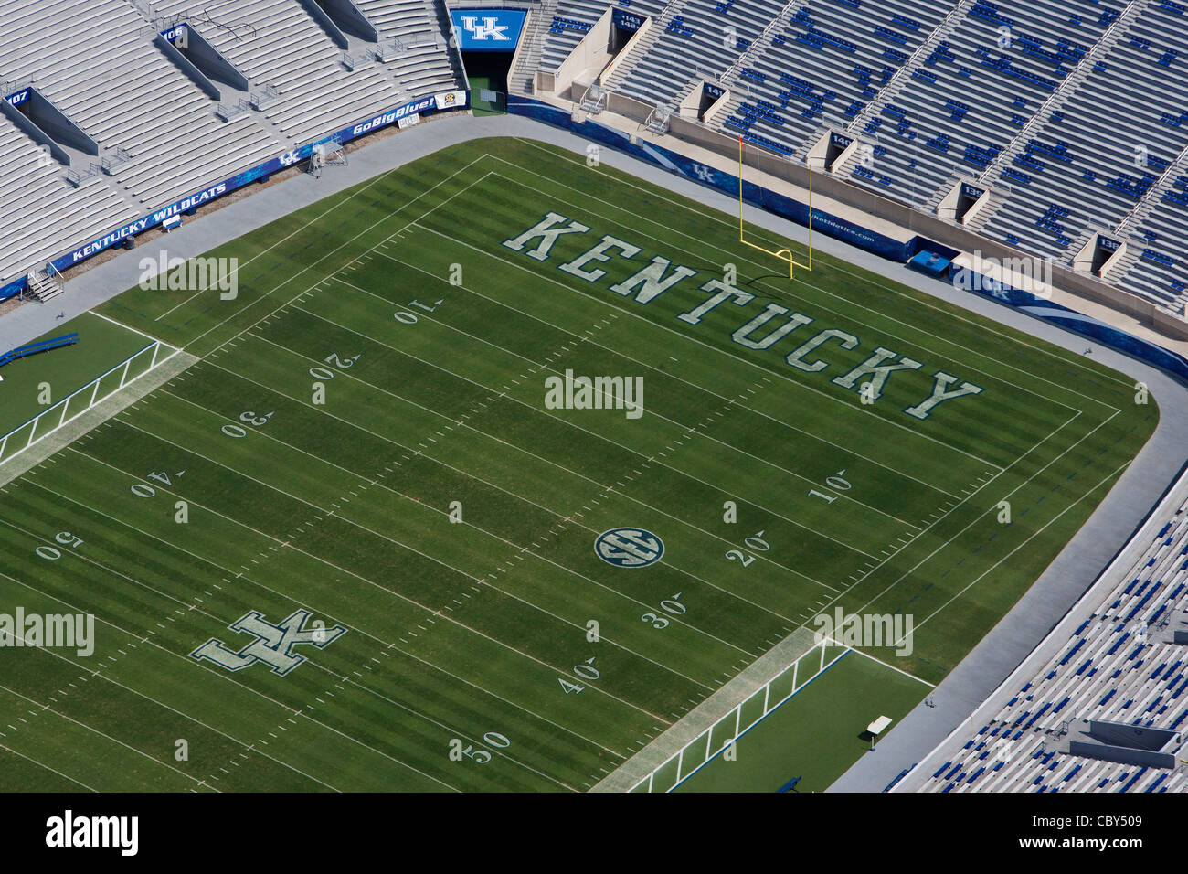 Fotografia aerea, Università di Kentucky,Commonwealth Stadium, Lexington, Kentucky Foto Stock