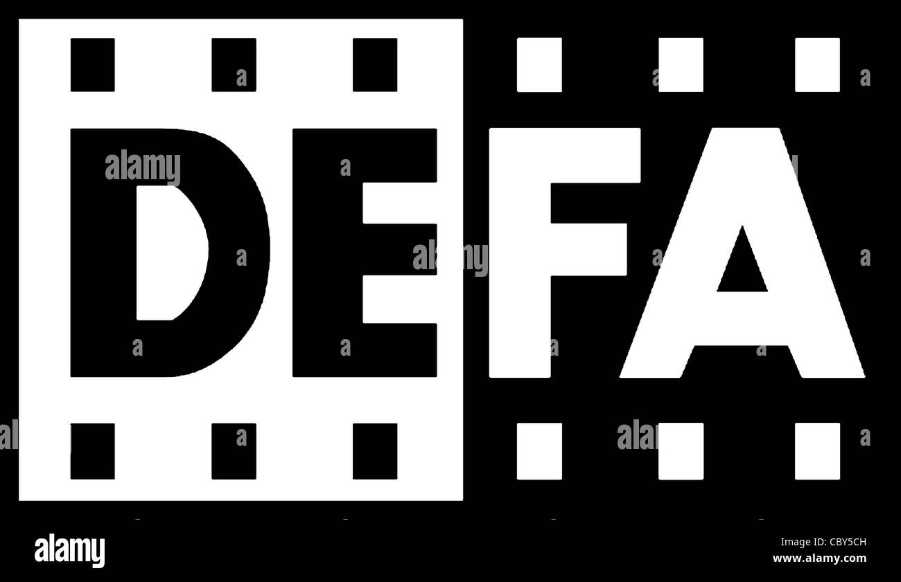 Il logo del membro RDT film DEFA azienda con sede a Potsdam. Foto Stock