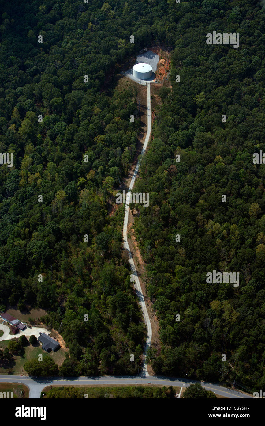 Fotografia aerea acqua serbatoio di stoccaggio nei pressi di Chattanooga nel Tennessee Foto Stock