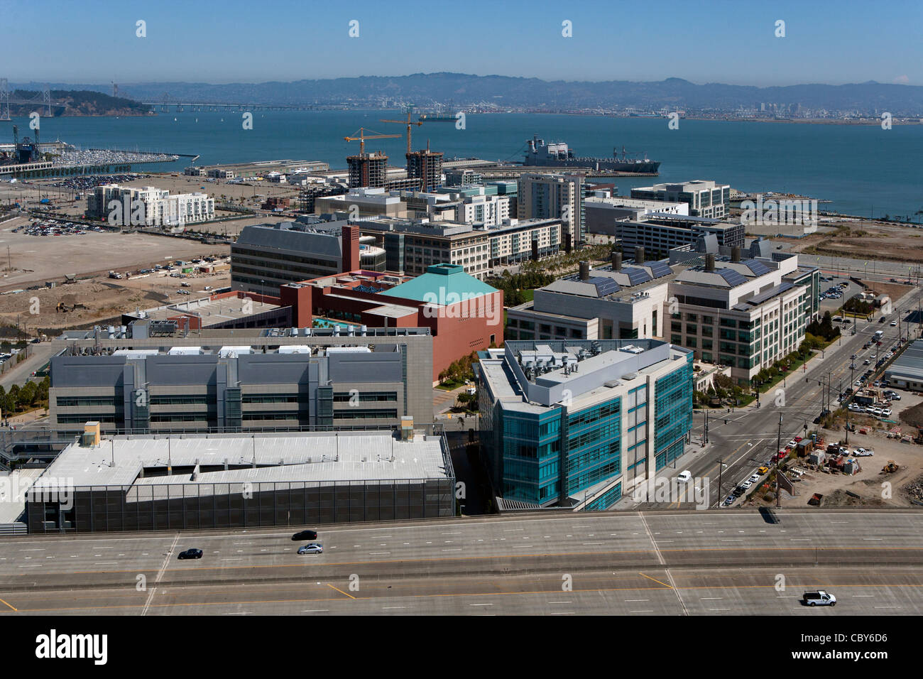 Fotografia aerea della Mission Bay di San Francisco in California Foto Stock