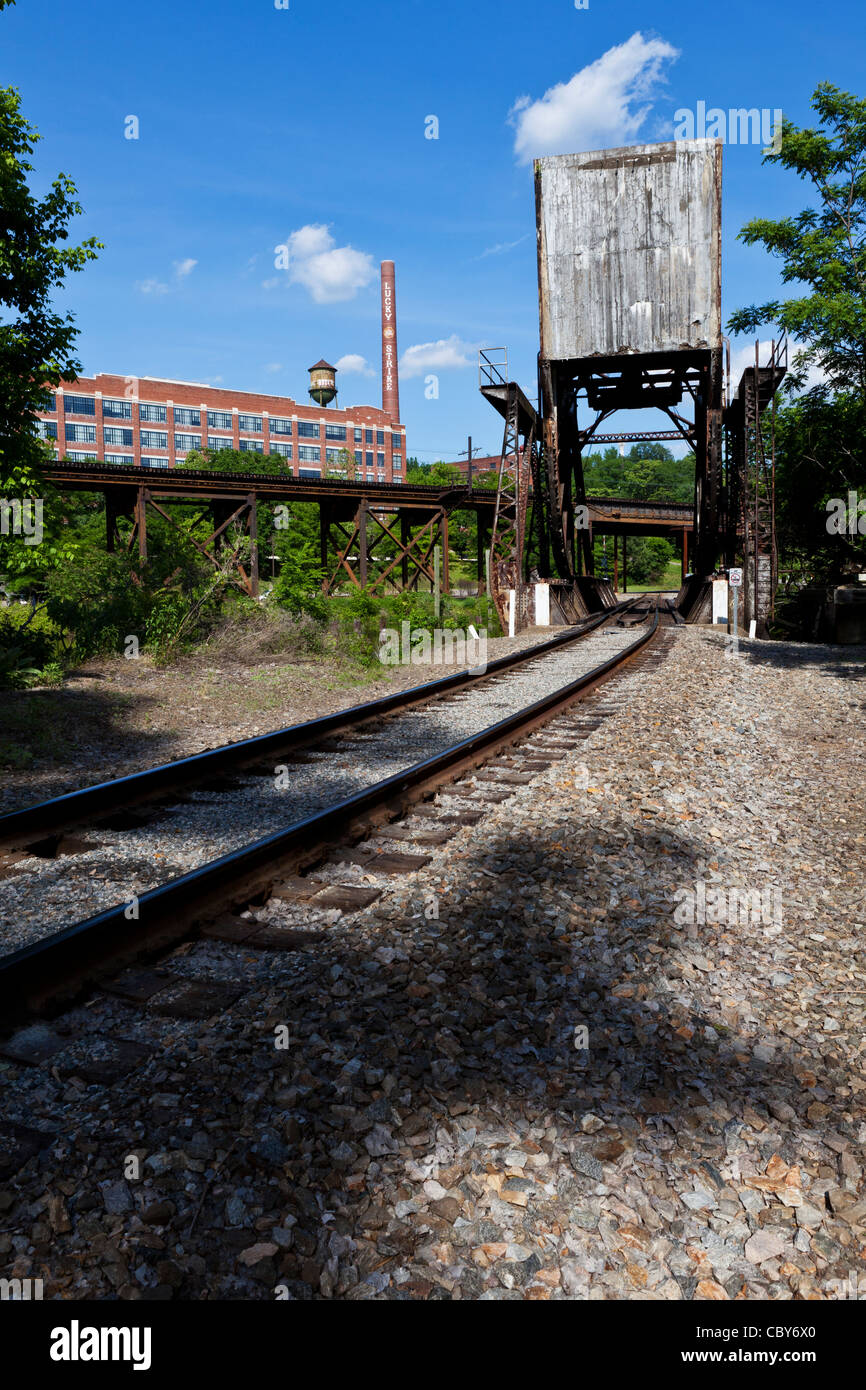 Vecchia ferrovia nave serratura in Virginia Foto Stock