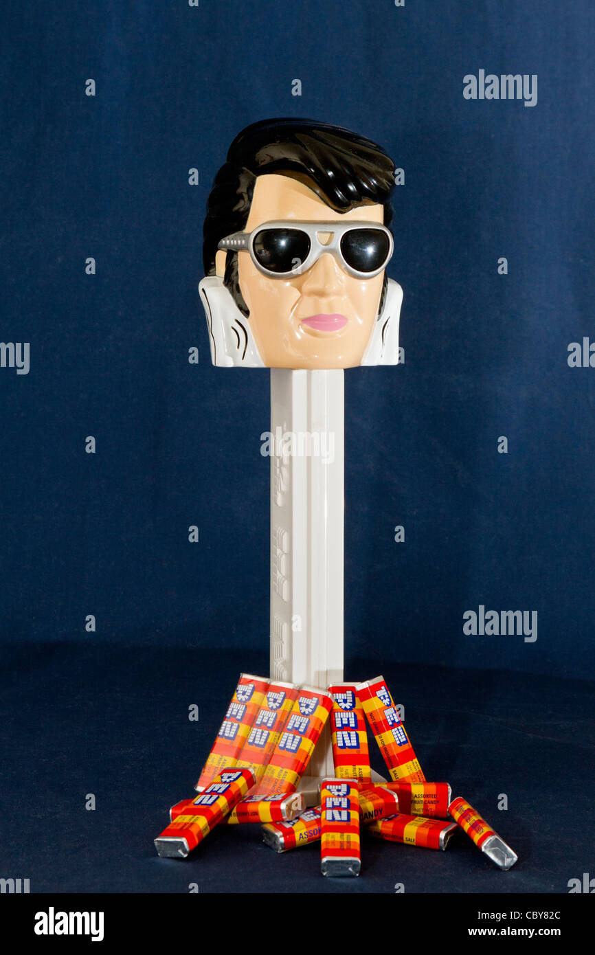 Elvis Presley Pez Candy dispenser. Foto Stock