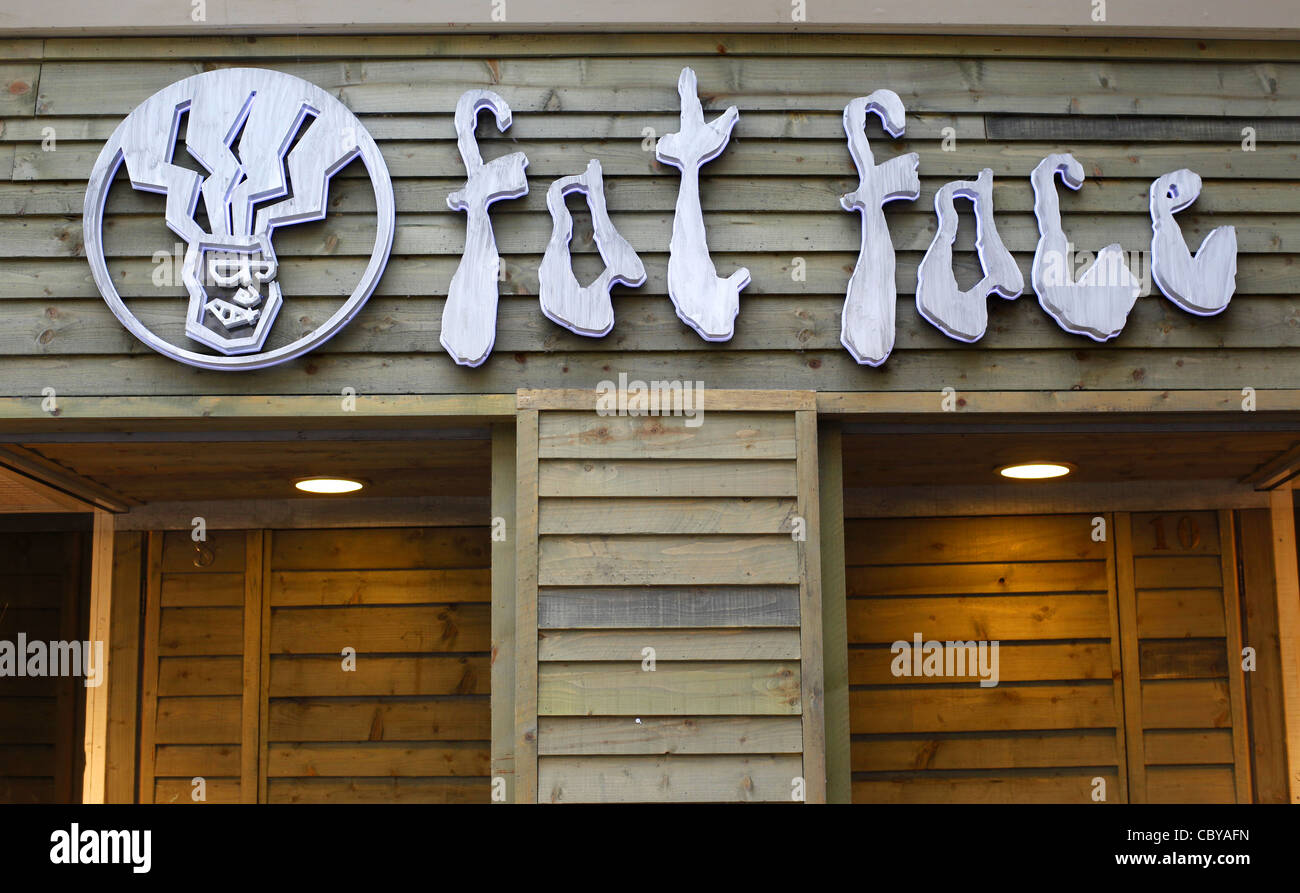 Faccia grassa shop segno. Foto Stock