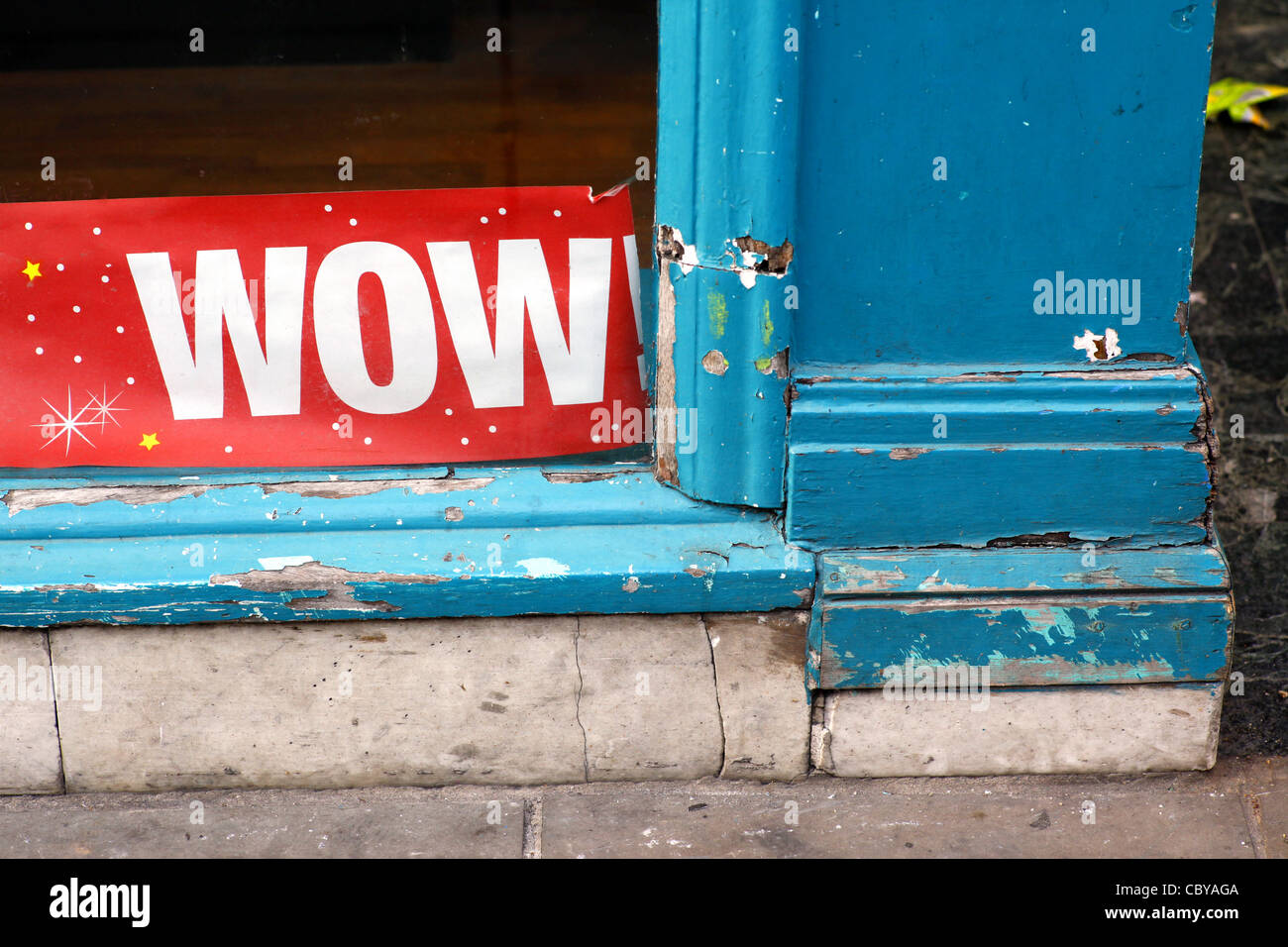 Wow punto di vendita in un negozio di Poundland. Foto Stock