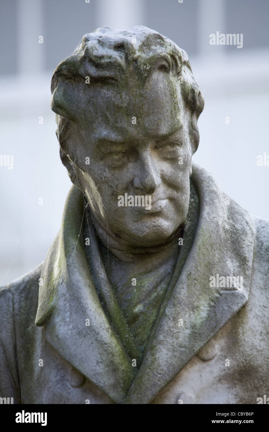 Una statua di William Wilberforce sul display a Wilberforce House, Hull, East Yorkshire. Foto Stock