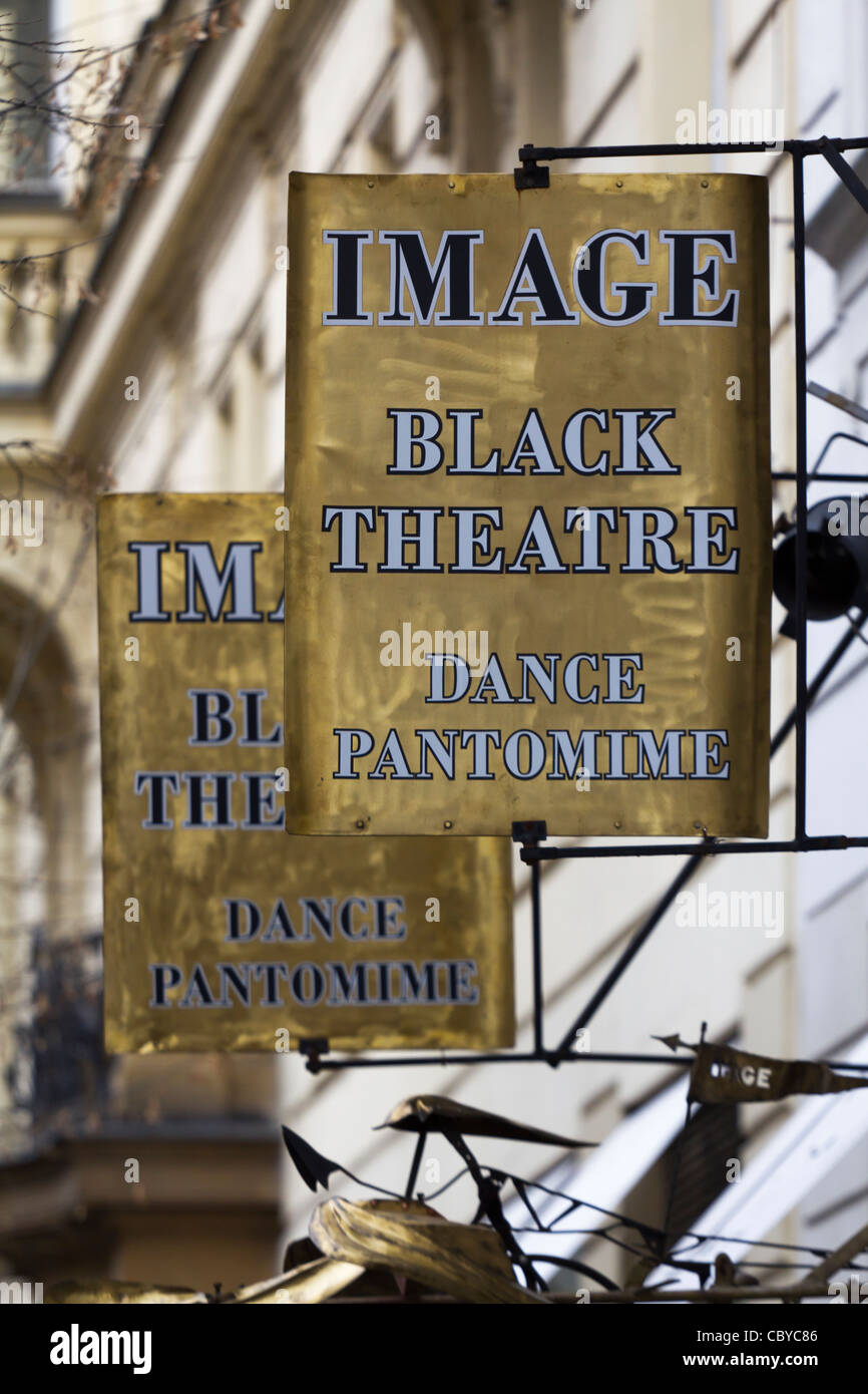 Immagine Teatro / Teatro Nero di Praga, Repubblica Ceca Foto Stock