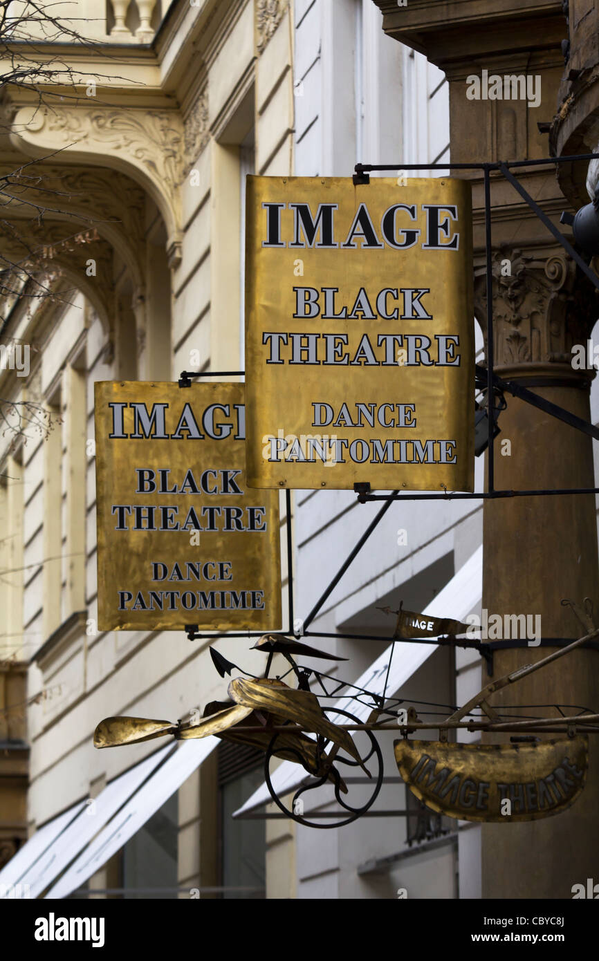 Immagine Teatro / Teatro Nero di Praga, Repubblica Ceca Foto Stock