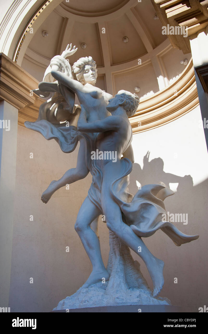 Statua della divinità greche a Monte Carlo ingresso Hotel in Las Vegas, Nevada Foto Stock