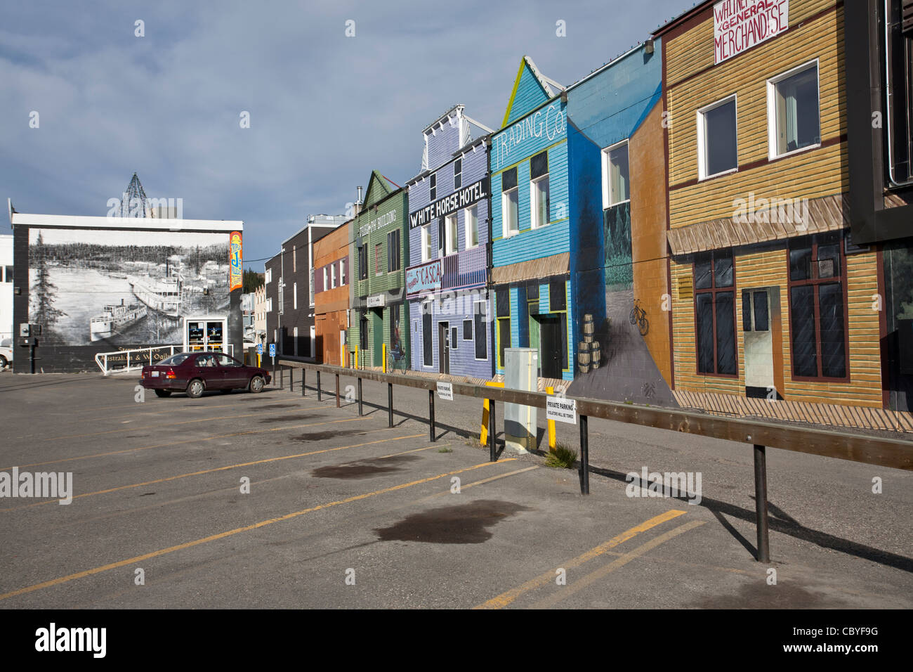 Arte di strada. Muralpaintings. Whitehorse. Yukon. Canada Foto Stock