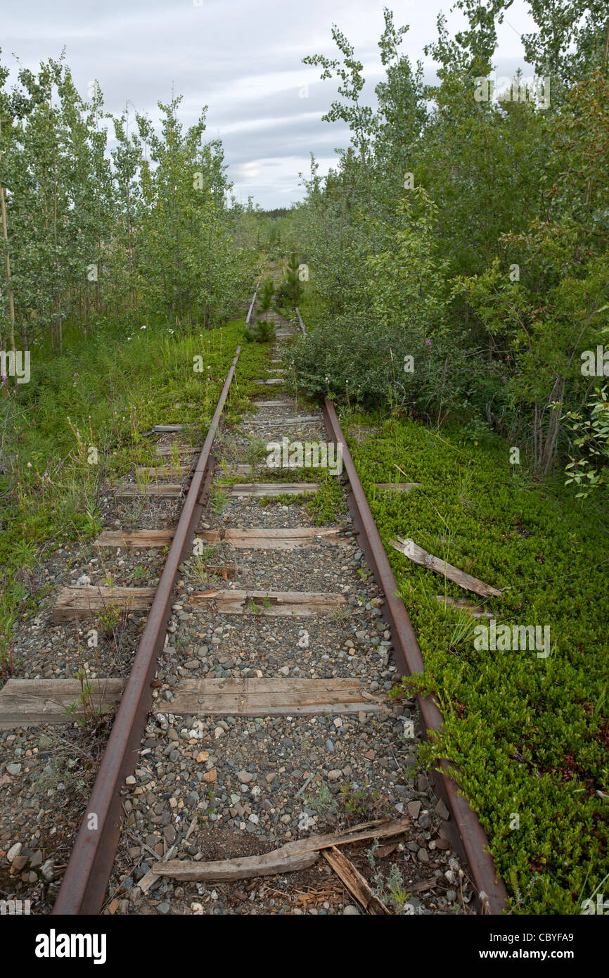 Ferrovia abbandonata. Whitehorse. Yukon. Canada Foto Stock