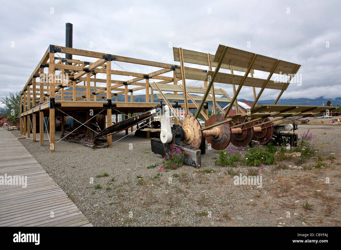 I resti della S.S. Tutshi sternwheeler. Carcross. Yukon. Canada Foto Stock