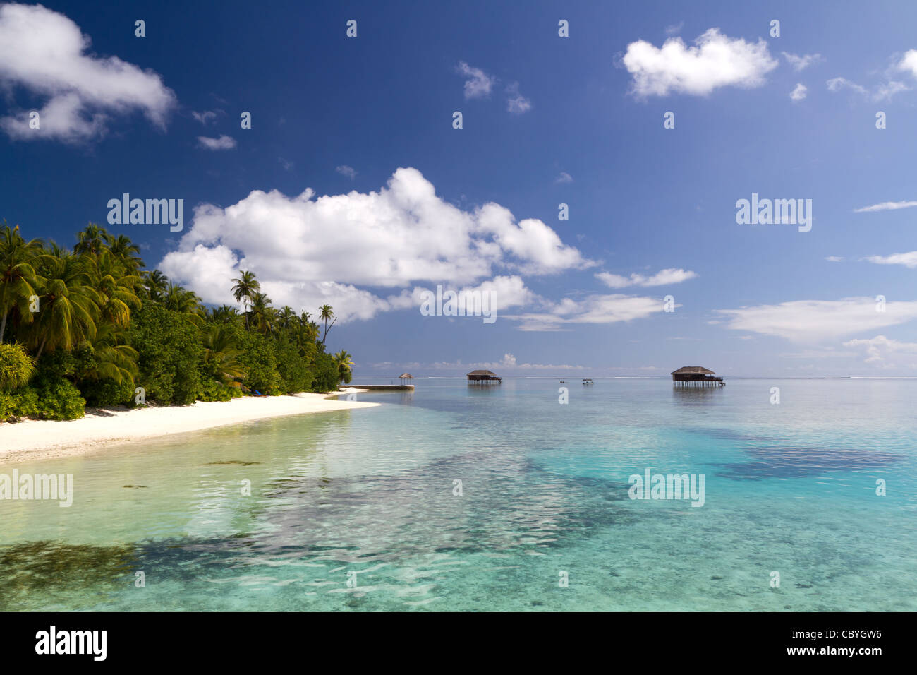 Medhufushi Island delle Maldive Foto Stock