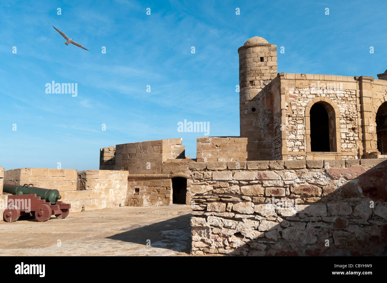 Skala de la ville in Essaouira,Marocco Foto Stock