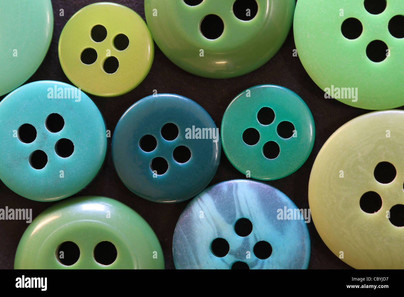 Coloratissimo mix di pulsanti Foto Stock