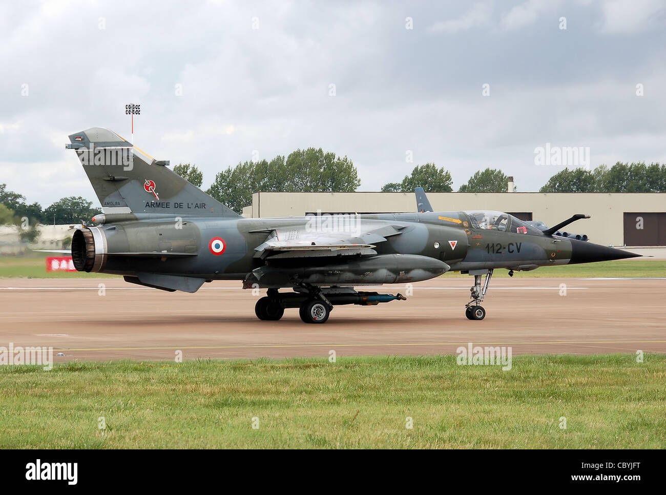 Forza Aerea francese Dassault Mirage F1CR, codice 112-CV/653, taxi per il decollo al 2009 Royal International Air Tattoo, Fairford, Foto Stock