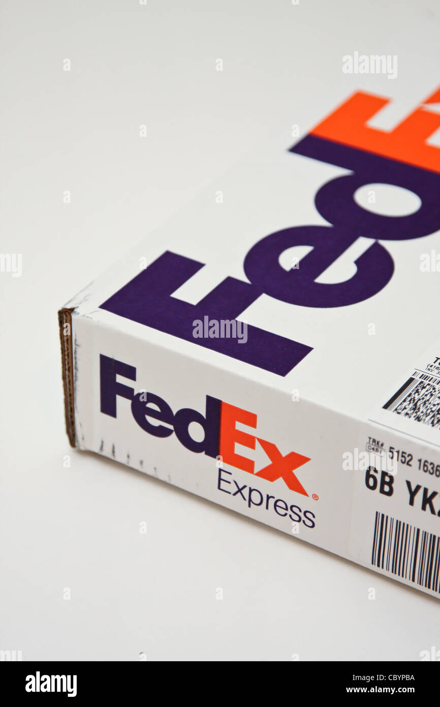 Confezione fedex box consegna Foto Stock
