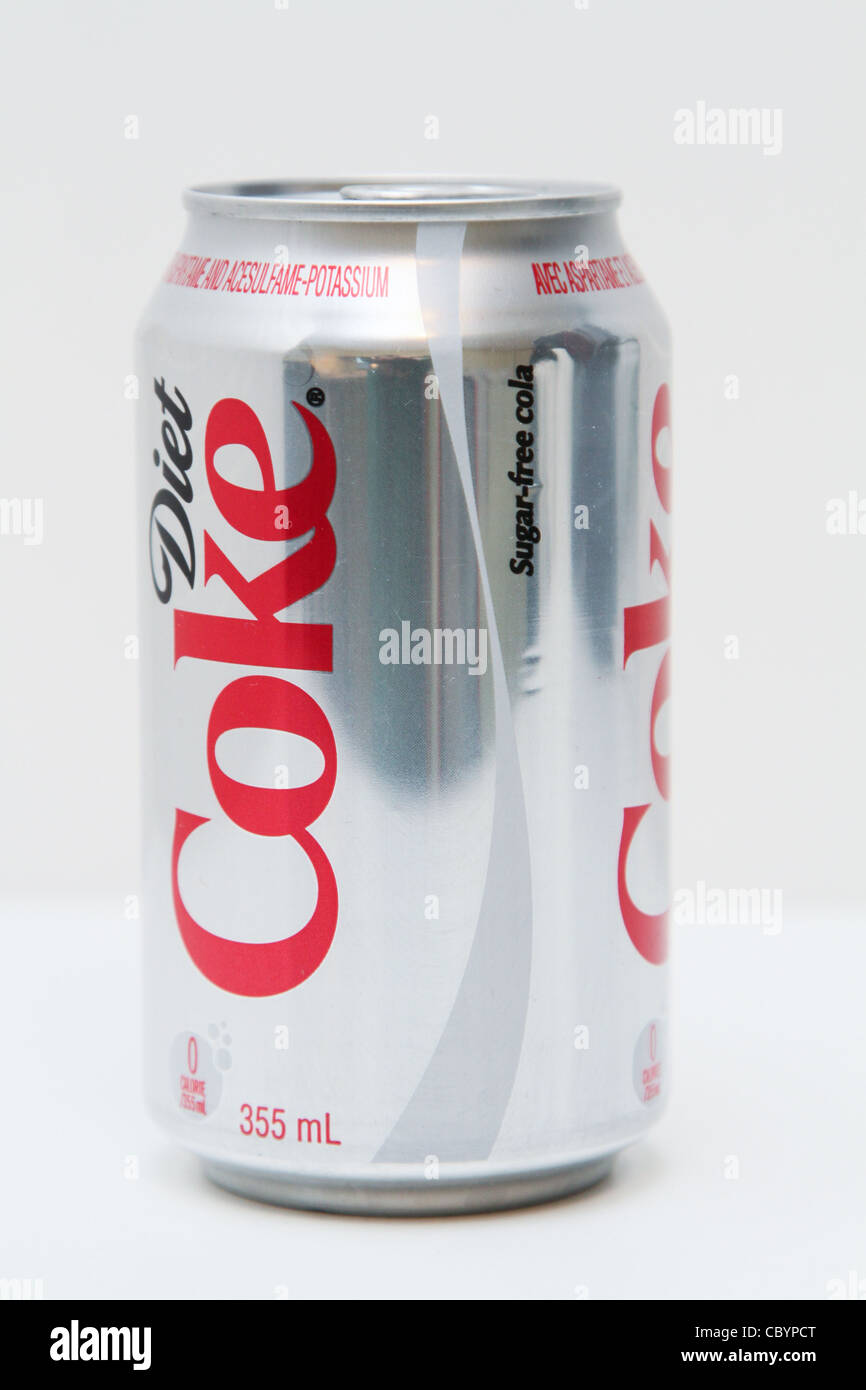 La Diet Coke coca cola può soft drink Foto Stock