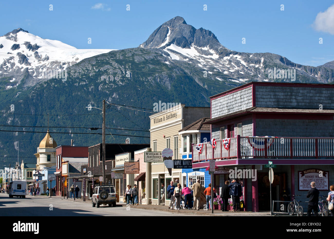 Broadway Street. Skagway. L'Alaska. Stati Uniti d'America Foto Stock