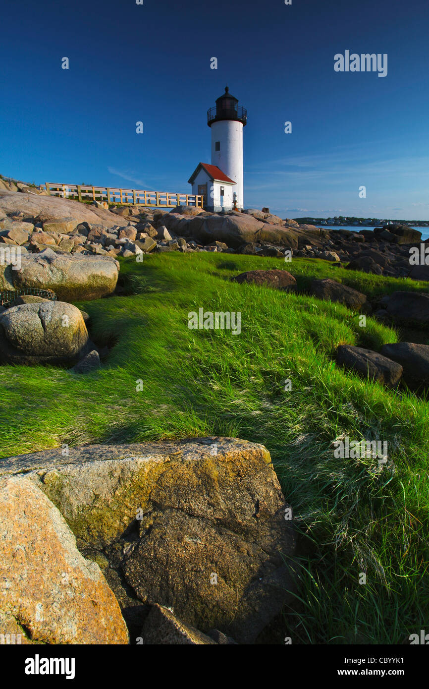 La Nuova Inghilterra faro in estate Foto Stock