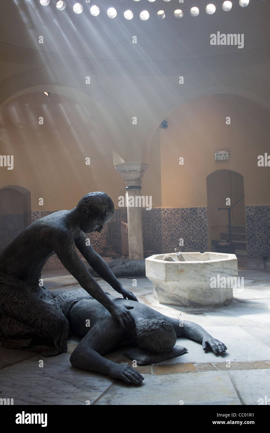 EL PACHA hammam (bagno turco) e convertito in un museo, LA VECCHIA CITTÀ DI SAINT-JEAN D'acre, acro, AKKO, Israele Foto Stock