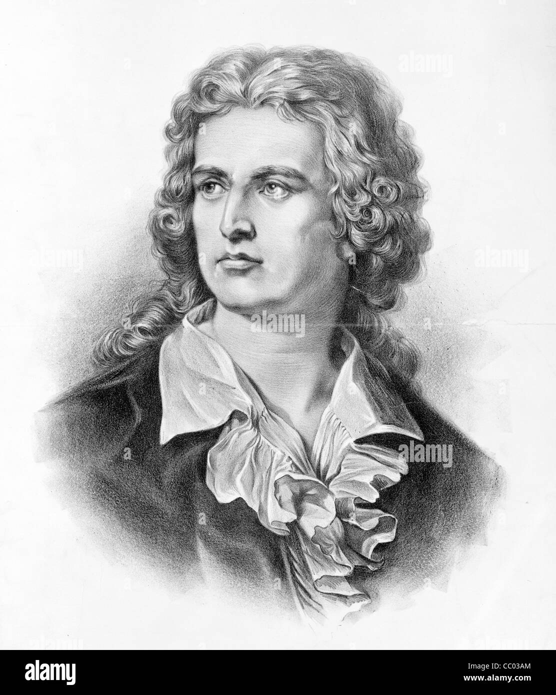 Johann Christoph Friedrich von Schiller, poeta tedesco, filosofo, storico e drammaturgo. Foto Stock