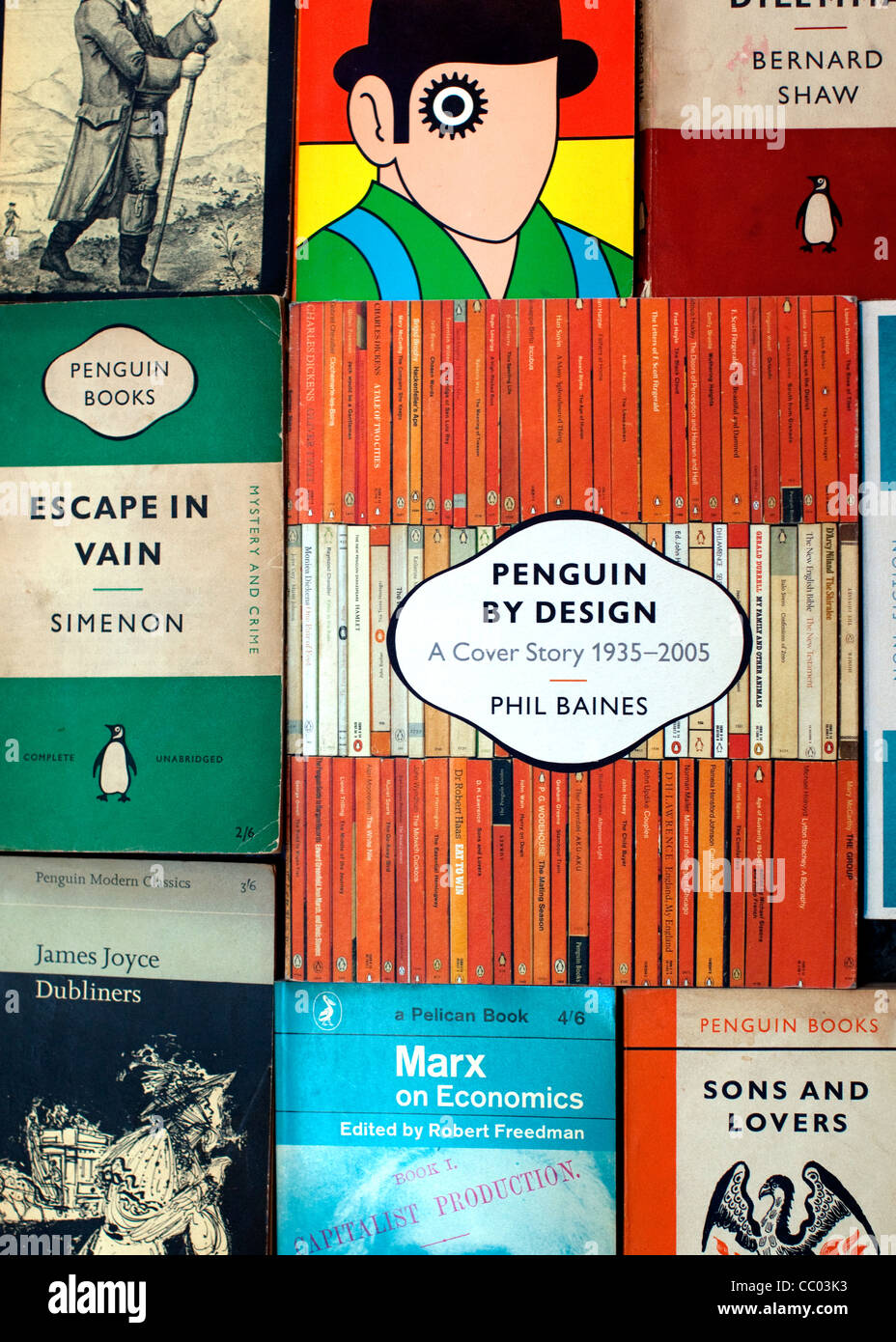 Penguin libro copre durante il ventesimo secolo, Londra Foto Stock