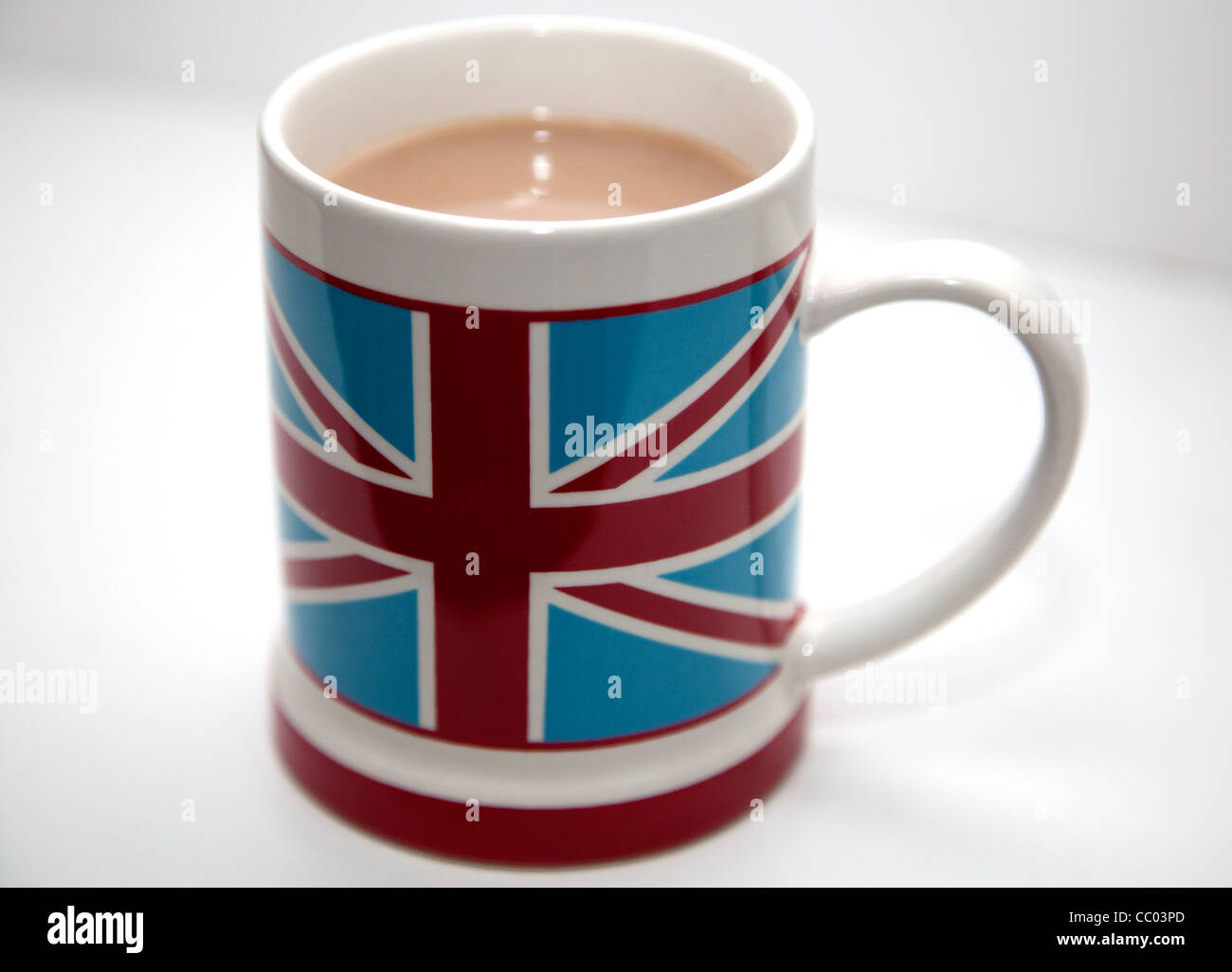 Il tè in Unione Jack mug, Londra Foto Stock