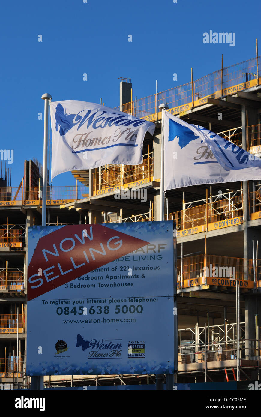 Weston homes sito in costruzione Foto Stock