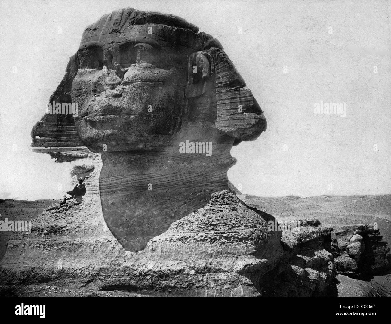 La Sfinge, Egitto, circa 1875 Foto Stock